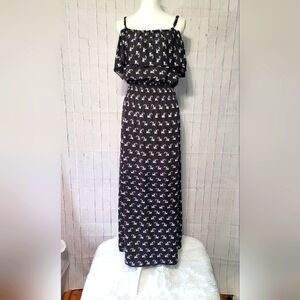 NWT Bella Berry Off-Shoulder Floral Maxi Dress